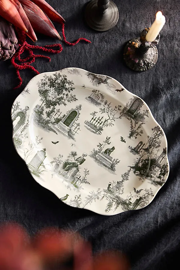 Halloween Toile Stoneware Serving Platter product