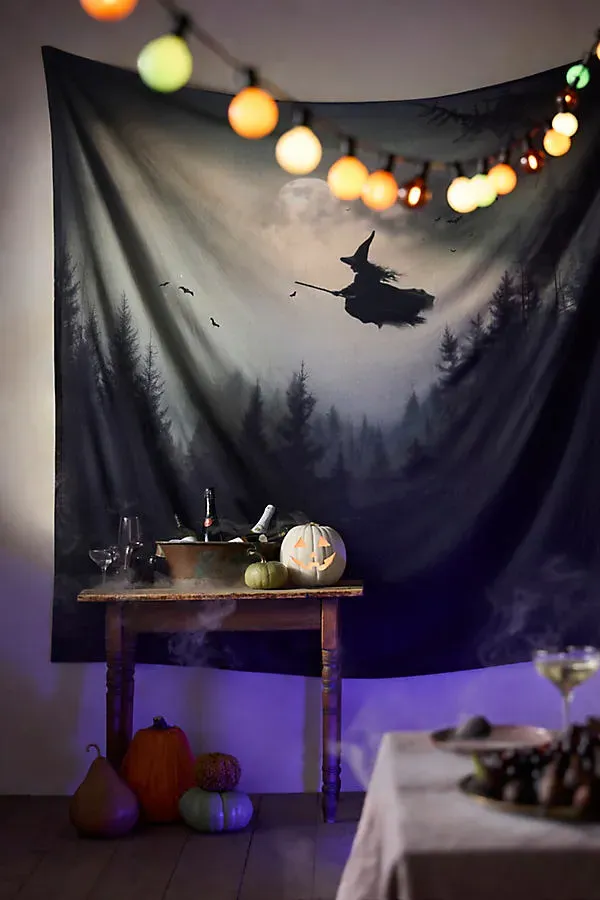 Halloween Witch Cotton Tapestry - Large by Anthropologie