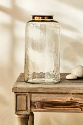 Hammered Glass Terrarium with Lid - Small product