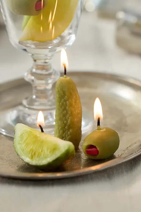 Happy Organics Bloody Mary Garnish Candle Set by Anthropologie, alternate view