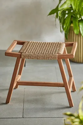 Havana Open Weave Stool - Brown, Teak product