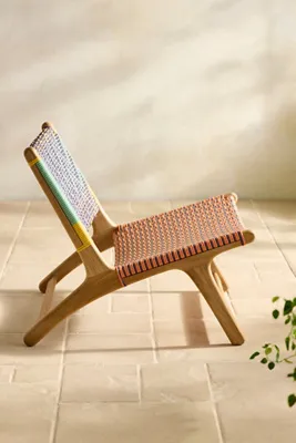 Havana Wicker & Teak Armless Chair - Synthetic Rattan product