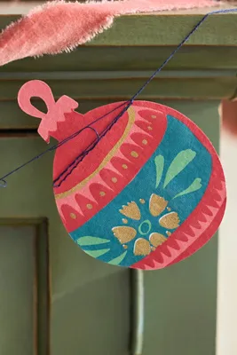 Holiday Garland - Pink, Cotton by Anthropologie, image 2