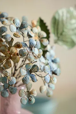 Hydrangea Bunch - Blue, Iron by Anthropologie, image 2