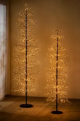 Illuminated LED Alpine Tree Large - Black, Plastic by Anthropologie, image 2