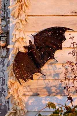 Illuminated Vine Bat Large - Black, Rattan by Anthropologie, image 2