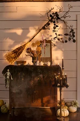 Illuminated Vine Broom - LED Lit by Anthropologie, alternate view