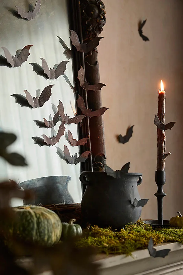Iron Bat Wall Decor Set of 18 - Grey, Iron product