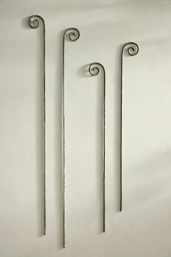 Iron Fiddlehead Garden Stakes Set of 2 - Green, Iron product