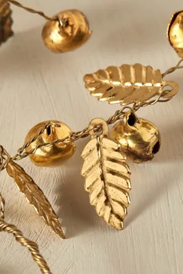 Jingle Bell Leaf Garland - Gilded, Iron by Anthropologie, alternate view