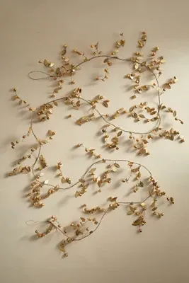 Jingle Bell Leaf Garland - Gilded, Iron by Anthropologie, image 2