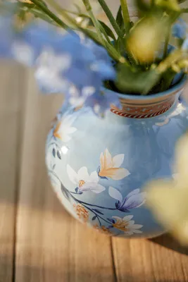 Kimberly Lolk Round Ceramic Vase - Floral, Stoneware product