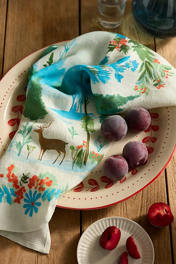 Lapland Deer Dish Towel - Linen by Anthropologie