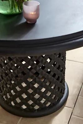 Latticework Round Dining Table - Reconstituted Stone product