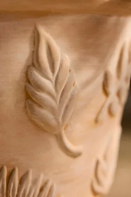 Leafy Concrete Planter - Beige, Concrete by Anthropologie, alternate view