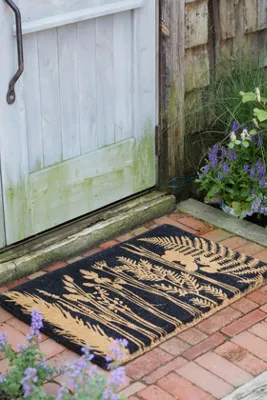 Leafy Stems Tufted Doormat - Natural, Coconut Fiber product