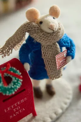 Letters to Santa Felt Critter Scene - Polyester, Wool by Anthropologie, alternate view