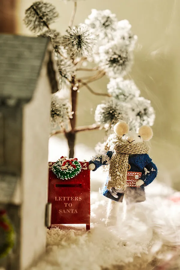 Letters to Santa Felt Critter Scene - Polyester, Wool by Anthropologie