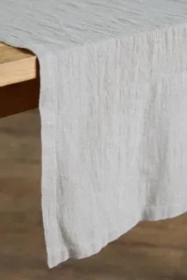 Lithuanian Linen Table Runner - Beige by Anthropologie, alternate view