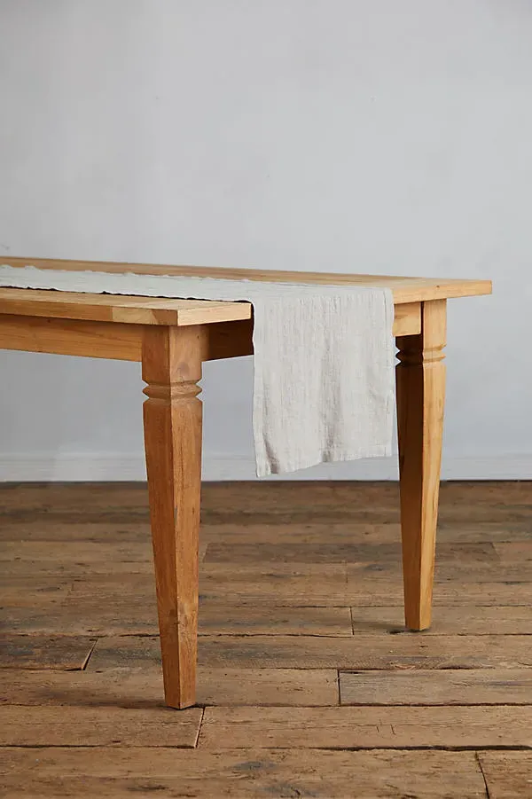 Lithuanian Linen Table Runner - Beige by Anthropologie