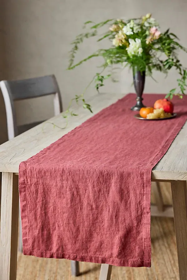 Lithuanian Linen Table Runner - Purple by Anthropologie