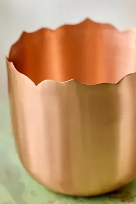 Lotus Edge Copper Planter - Copper product