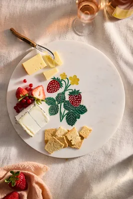 Marble Icon Round Cheese Board - White, Marble product