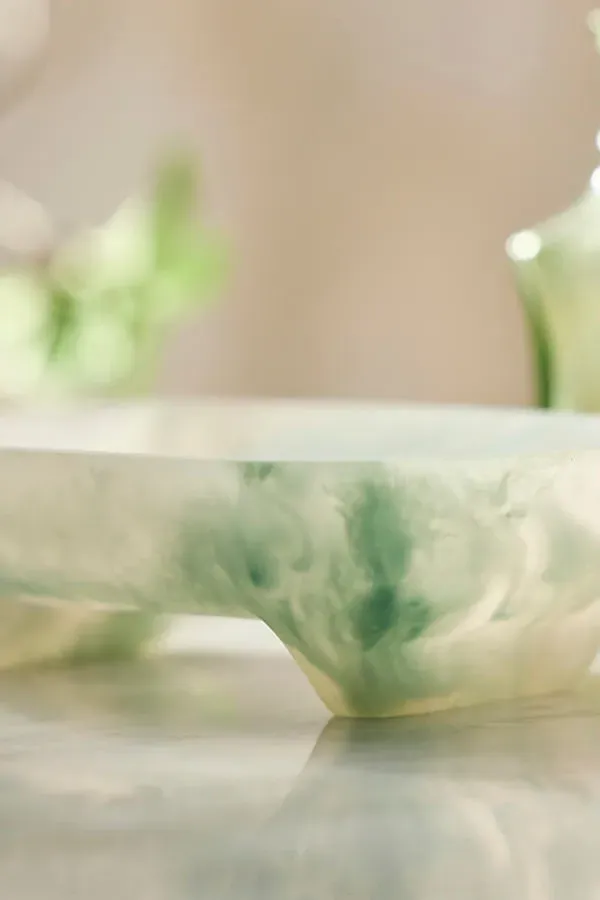 Marbled Resin Soap Dish - Blue by Anthropologie, image 2