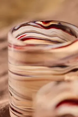 Mauve Swirl Glass Tumblers Set of 2 by Anthropologie, alternate view
