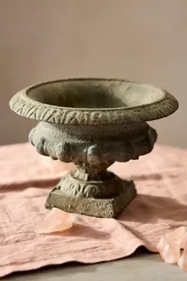 Mini Cast Iron Urn Planter by Anthropologie, alternate view
