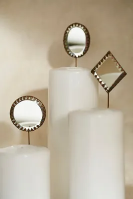 Mirrored Candle Pins Set of 3 alternate view