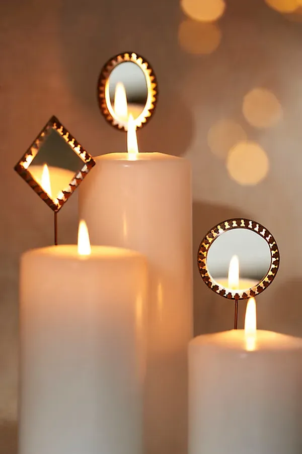 Mirrored Candle Pins Set of 3 product