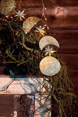 Moon Phases Garland - Hammered Metal by Anthropologie, alternate view