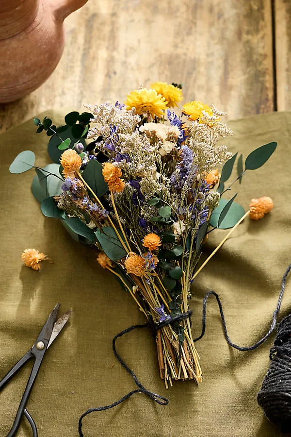 Morning Garden Dried Bouquet with Raffia Tie product