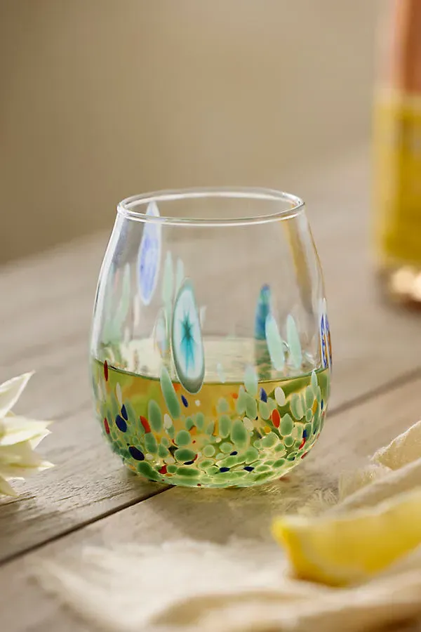 Murano Stemless Wine Glass - Hand-Blown, Italian Glass by Anthropologie