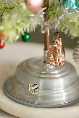 Musical Rotating Christmas Tree - Green, Polyester by Anthropologie, alternate view