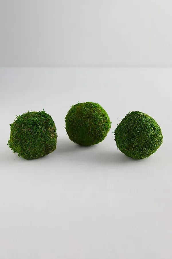 Natural Moss Balls Set of 3 - Green product