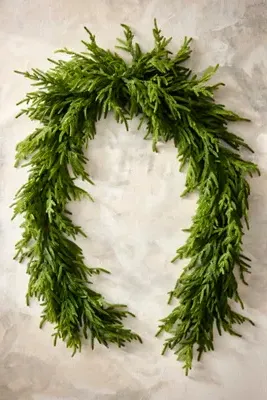 Norfolk Pine Arch 9ft Faux Greenery - Green, Plastic by Anthropologie, alternate view