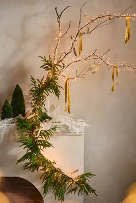 Norfolk Pine Faux Garland 6ft - Green, Plastic by Anthropologie, image 2
