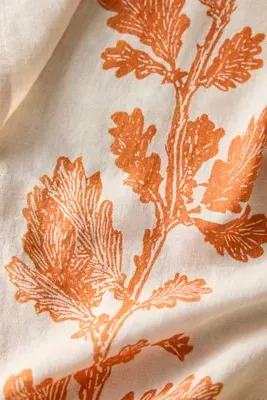 Oak Vine Linen Dish Towel - Orange by Anthropologie, image 2