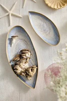 Oyster Shell Small Serving Platter - Stoneware product
