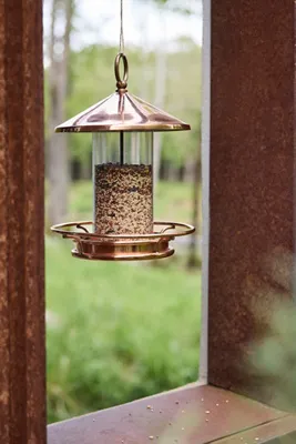 Pagoda-Style Short Bird Feeder - Copper, Acrylic product