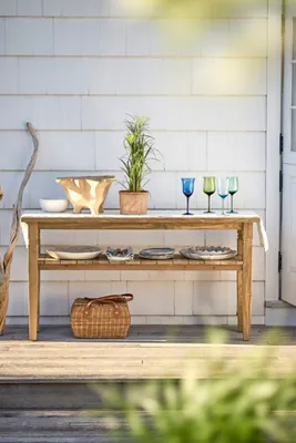 Palladio Reclaimed Teak Console Table - Teak by Anthropologie, image 2