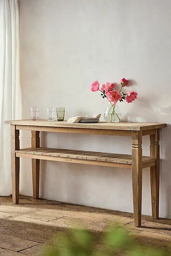 Palladio Reclaimed Teak Console Table - Teak by Anthropologie
