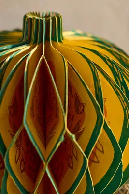 Paper Honeycomb Pumpkin - Green by Anthropologie, image 2