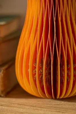 Paper Honeycomb Pumpkin - Orange, Cotton by Anthropologie, image 2