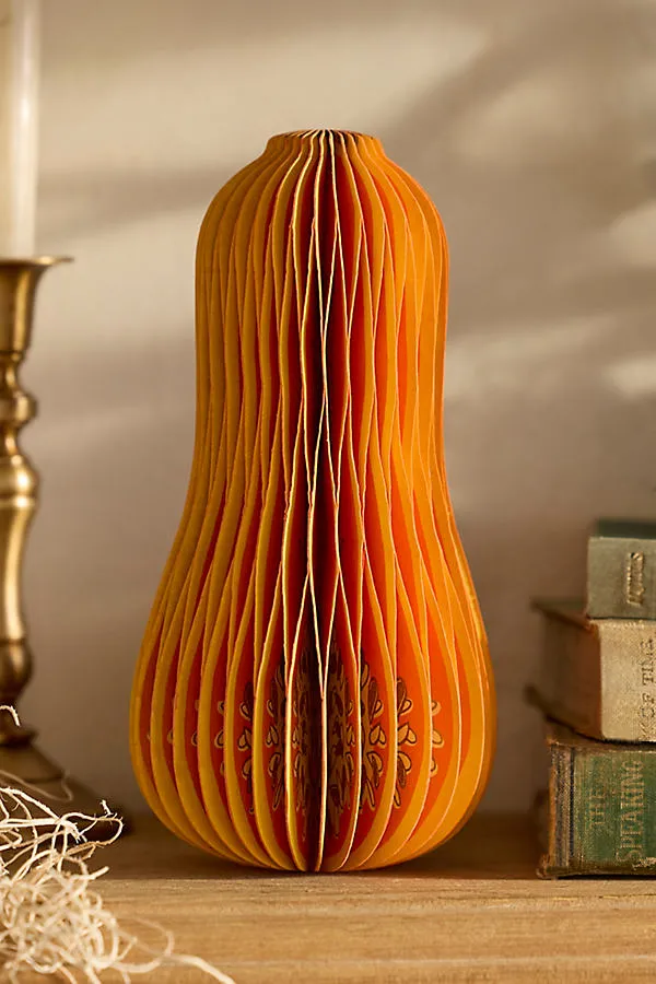 Paper Honeycomb Pumpkin - Orange, Cotton by Anthropologie