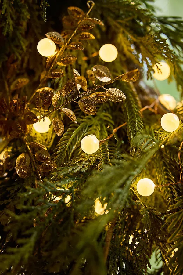 Pearl String Lights - Warm White, Plastic by Anthropologie
