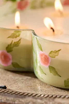 Peony Blush Heart Candle - Glass product