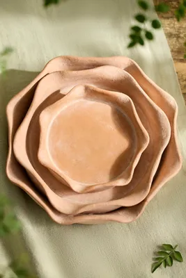 Pie Crust Rim Terracotta Saucer - Brown, Terracotta product